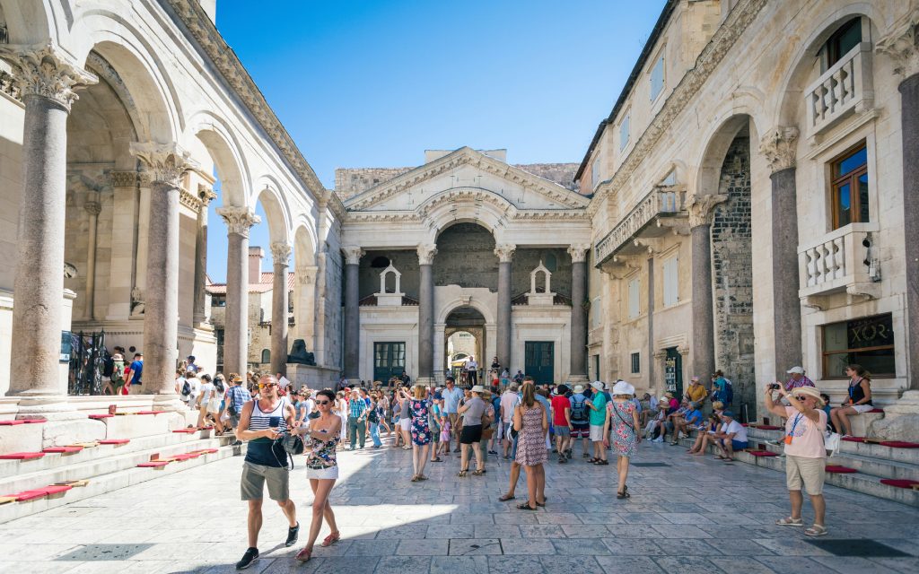 Facade of the Palace of Diocletian in Split