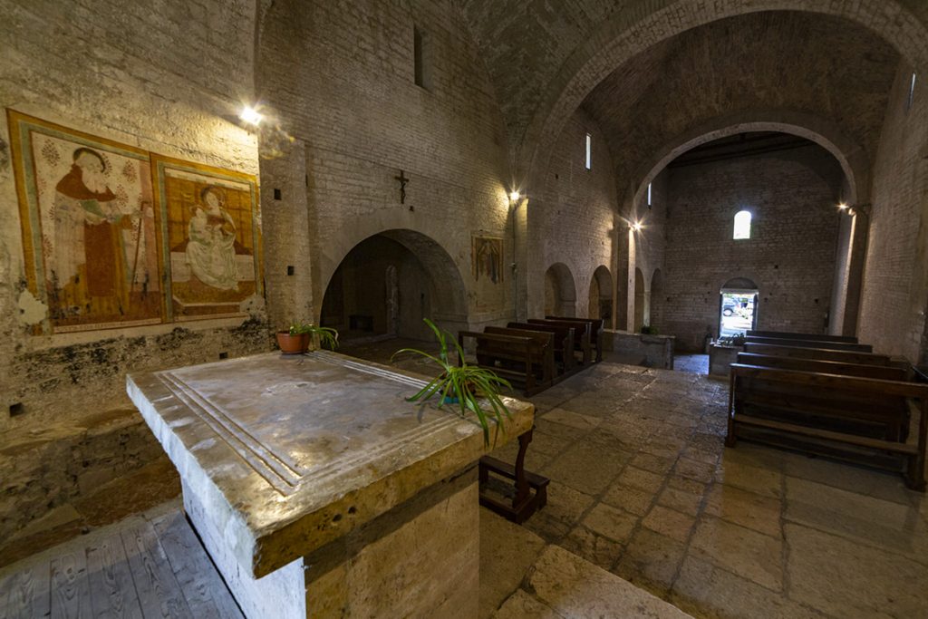 Interior of the Abbey of San Vincenzo in Acqualagna