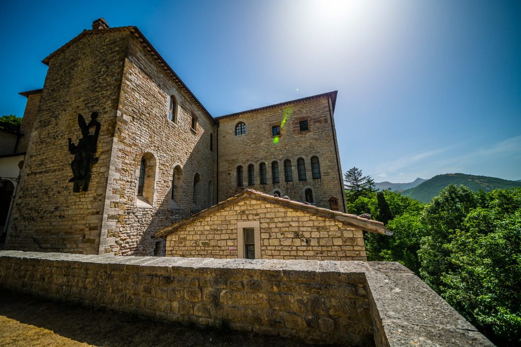 Facade of some buildings within the monastic complex of Fonte Avellana